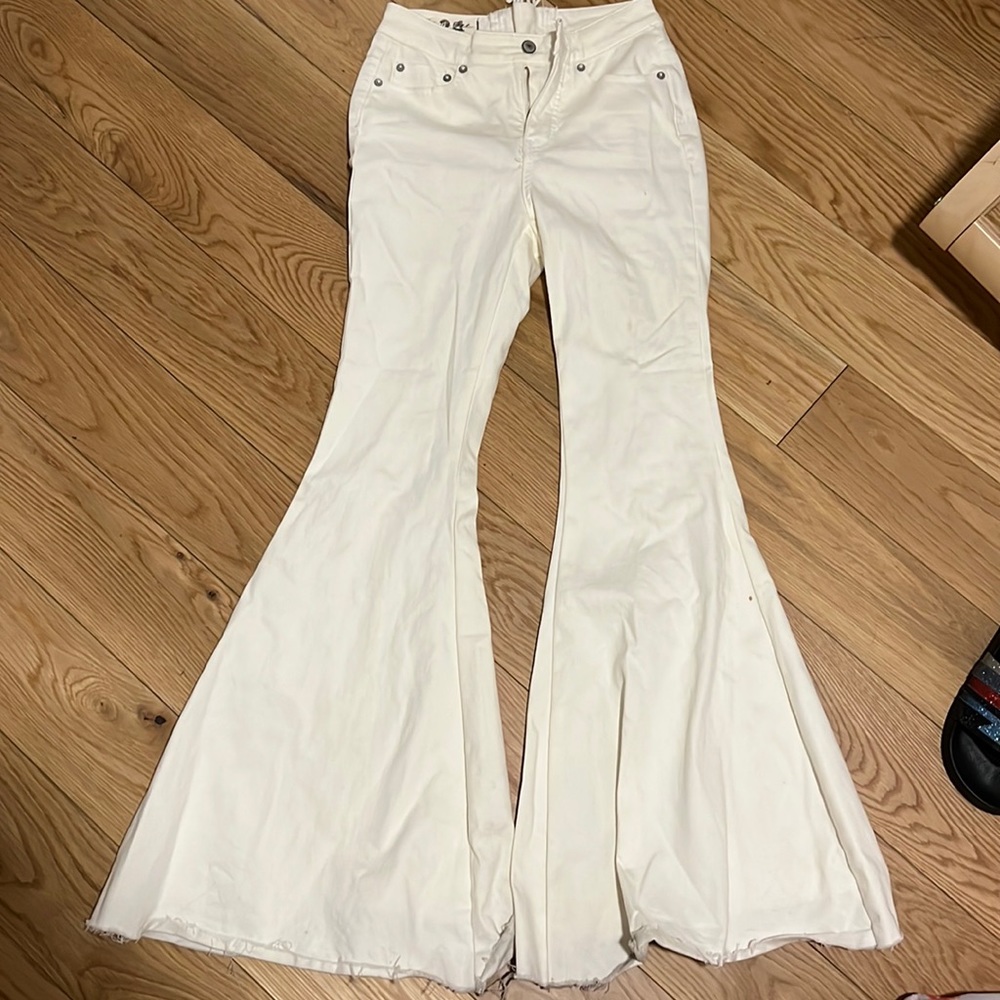 Ivory Flare Jeans from Free People We The Free